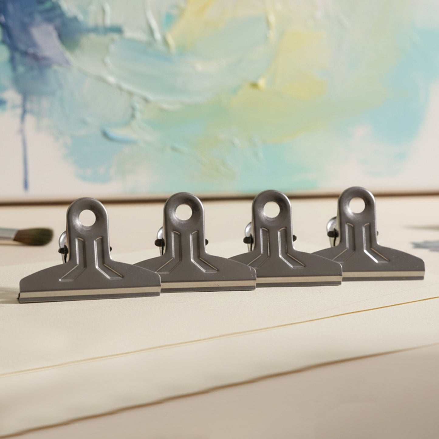 Heavy Duty Metal Paper Clamp Clips (4 Pc)