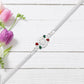 Delicate Metal Chain Rakhi With Enamel Floral Center