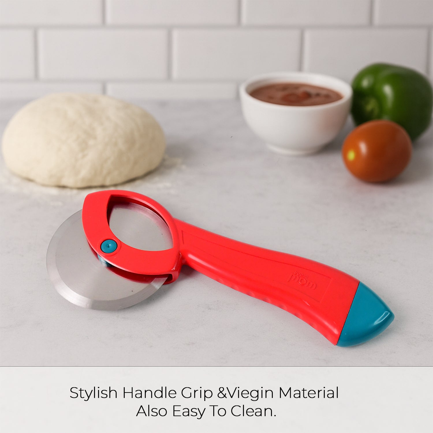 Suppermom Premium Stainless Steel Pizza Cutter With Ergonomic Handle (1 Pc)