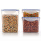 5827 Rectangle Abs Airtight Food Storage Containers With Leak Proof Locking Lid Storage Container Set Of 3 Pc (Approx Capacity 500ml1000ml1500ml Transparent)
