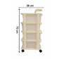 4-tier Plastic Storage Trolley With Wheels Rolling Drawer Organizer Cart (1 Pc)