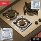 Aluminium Gas Stove Protector Covers (10 Pc, 23x23 cm)