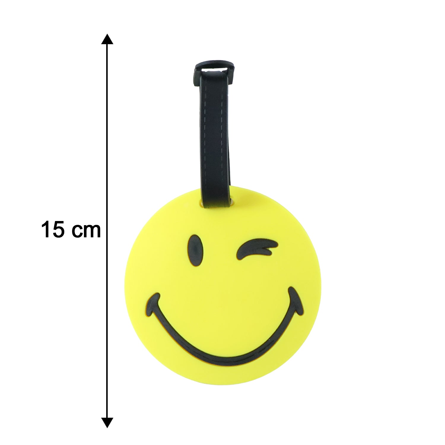 Cute Smiley Face Round Travel Identification Luggage Bag Tag (1 Pc)