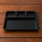 Plastic 4-compartment Rectangular Meal Serving Tray  Sectioned Dining Plate (1 Pc)
