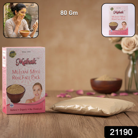 Herbal Multani Mitti  Rose Based Face Pack  80 Gm