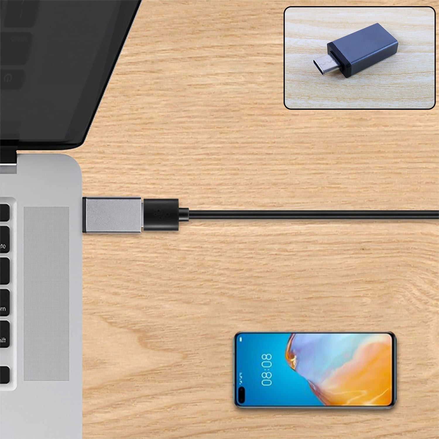 Type-c Otg Adapter Pen Drive - (1 Pc)