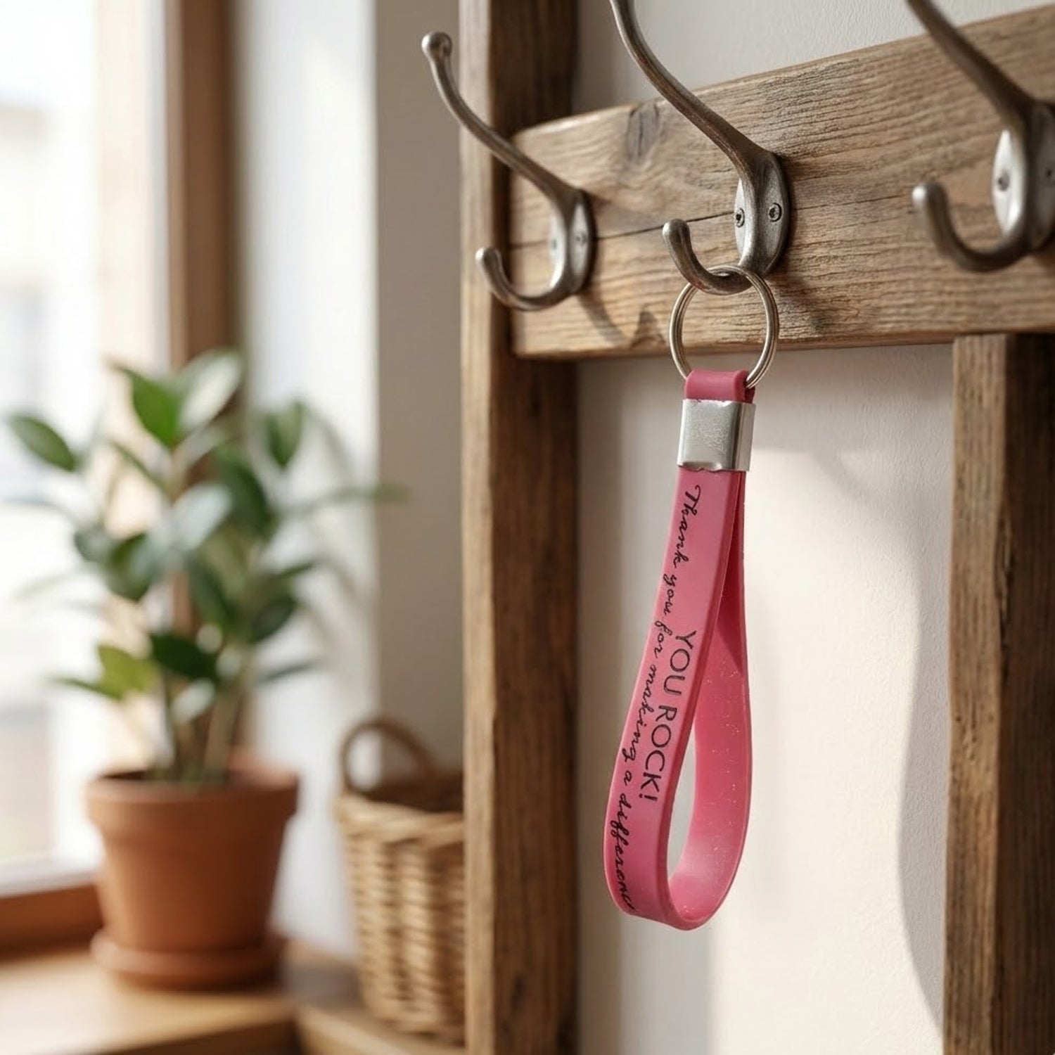 Motivational Silicone Wrist Strap Keychain (1 Pc Mix Color)