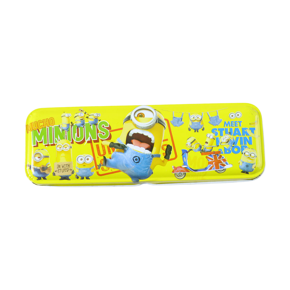 Cartoon -themed Metal Pencil Box With Cute Design (1 Pc Mix Design)