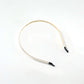 Decorative metal hair band with pearls