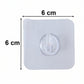 Transparent Square Self Adhesive Wall Utility Hook (1 Pc)