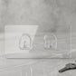 Transparent Double Hook Self Adhesive Wall Sticker (1 Pc)