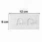Transparent Double Hook Self Adhesive Wall Sticker (1 Pc)