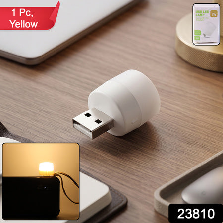 Yellow Usb Led Lamp Night Light Plug Small Led Nightlight  (1 Pc)