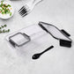 Plastic Kitchen Storage Container Big 800 Ml  Small 250 Ml With Air Seal Lock Lid  Spoon