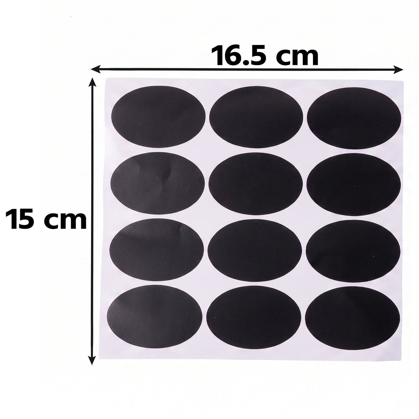 Oval Chalkboard Sticker Labels With Marker Pen Reusable Jar Labels (1 Set)