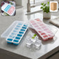 Multipurpose Plastic Ice Cube Tray With Lid (Pack of 2, 14 Grid Each)