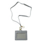 plastic id holder with adjustable lanyard