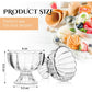 Serving Dessert Bowl Set - 6pcs Ice Cream, Salad, and Fruit Bowls (Brown Box)