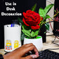 4863 Artificial Rose Flower Plant With Pot For Home Office Or Gift