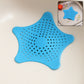 Aqua Blue Silicone Star Shaped Sink Filter Bathroom Hair Catcher Drain Strainers For Basin