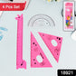 Cute Cartoon Giraffe Ruler  Scale Meter Ruler  Triangle Ruler (4 Pc Set)