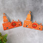 Shubh Labh Ram Temple  Mandir Design Decorative Wall Sticker (2 Pc)