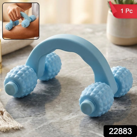 Handheld 4 Roller Body Massager For Muscle Relaxation Arms Legs And Back (1 Pc)