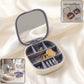 Plastic Jewelry Storage Box with Built-in Mirror (1 Pc)