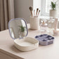 Plastic Jewelry Storage Box with Built-in Mirror (1 Pc)