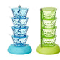2141 4 In 1 Multipurpose 360 Degree Rotating Pickle Rack Container For Kitchen