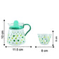 Elegant Glass Tea Pot With Matching Cups Set (1 Set)