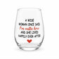 Printed Quote Drinking Glass Tumbler For Wine And Everyday Beverages (1 Pc)