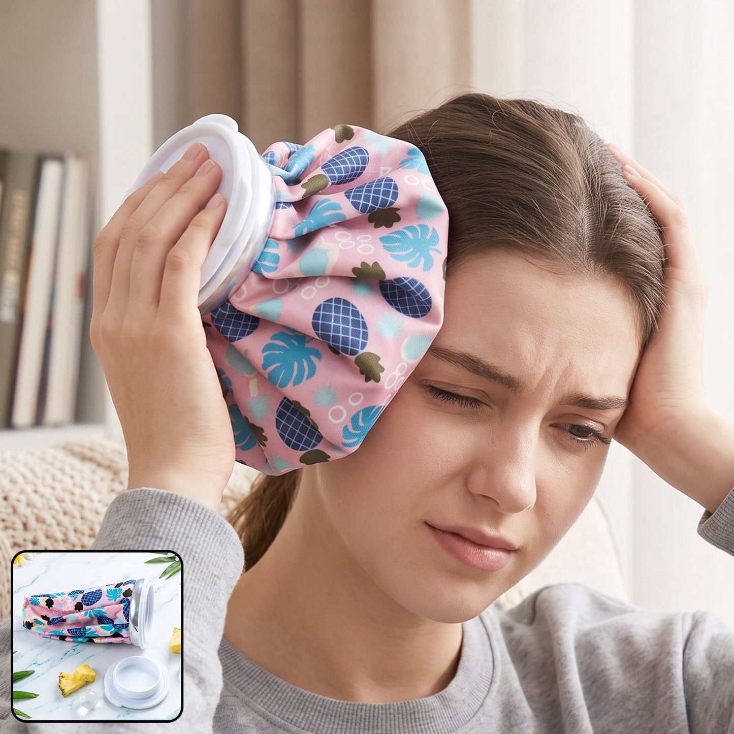 Reusable Ice Bag For Pain Relief Hot Cold Therapy Headache Fever (1 Pc)