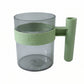Transparent Plastic Cup With Handle Reusable Water Tea And Coffee Mug (1 Pc)