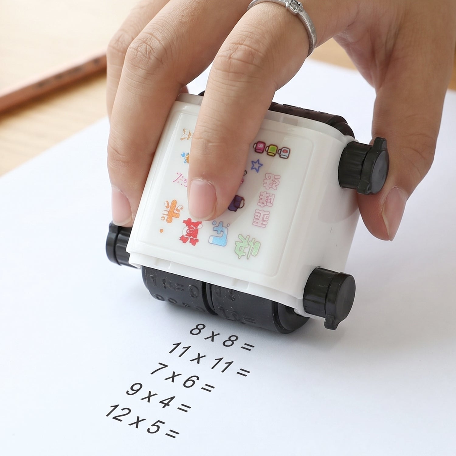 Digital Teaching Roller Stamp For Kids Math Practice And Learning Activity (1 Pc)