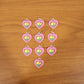 heart flower keyring set