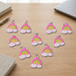 Cute Rainbow Cloud Bag Charm Keychain Set (10 Pc)