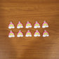 Cute Rainbow Cloud Bag Charm Keychain Set (10 Pc)