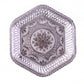 Decorative Silver Serving Tray  Traditional Embossed Floral Design