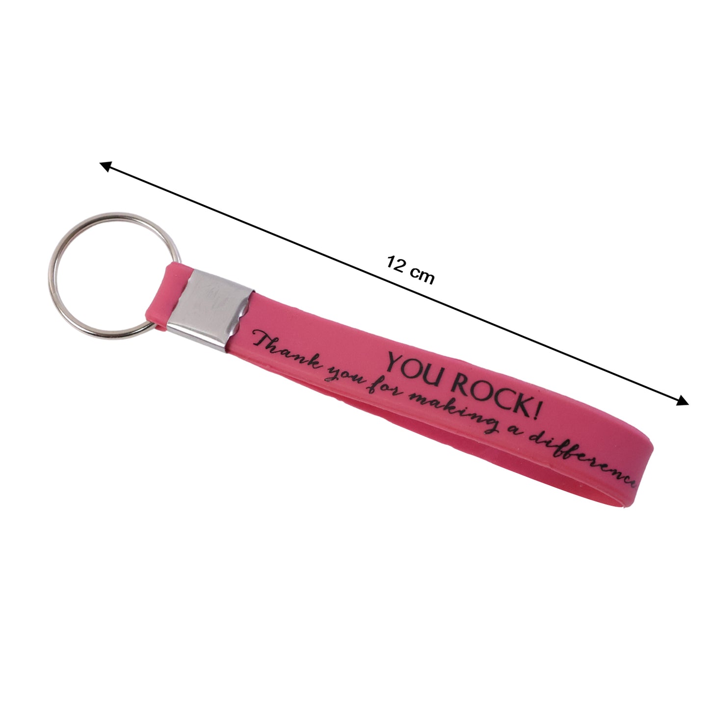 Motivational Silicone Wrist Strap Keychain (1 Pc Mix Color)