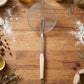 Stainless Steel Frying Skimmer Strainer With Wooden Handle (1 Pc 45 Cm)