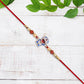 Cute Doraemon Kids Rakhi With Rudraksha  Pearl Beads