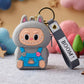 cute style cartoon silicone mini pouch keychain with strap