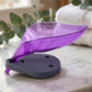 Leaf Shape Soap Tray Holder with Drain Design Bathroom Soap Stand Dish  (1 Pc)