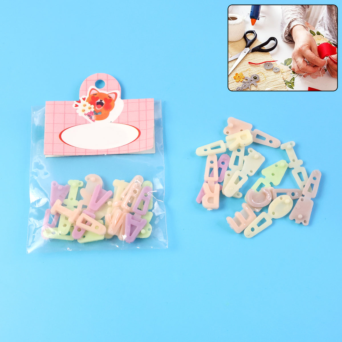 Alphabet Letter Beads Set For Craft Decoration (1 Set)