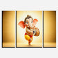 Ganesha 3 Panel Mdf Wall Frame Home Decor Religious Art 16.5x12in (1 Pc)
