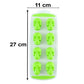 Plastic 8 Grid Ice Cube Tray With Lid Skull Shape Freezer Ice Mold (1 Pc)