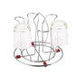 2134 Stainless Steel Glass Holder Glass Hanging Organizer For Kitchen Bars Pubs