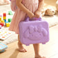 Kids Bear-Shaped Hard Shell Storage Carry Case with Handle (Mix Design)