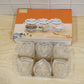 Heart Shape Dessert Bowl Set 6 Pc With Tray And Lids Serving Bowls (6 Pc Set)